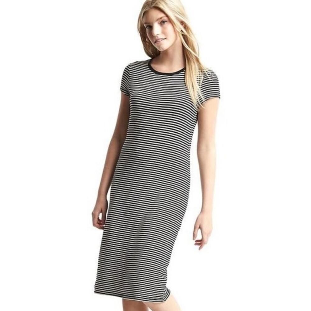 GAP Ribbed Striped Shirt Dress